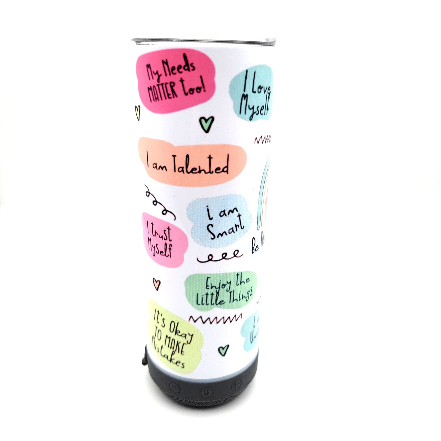 Be kind to your mind tumbler with bluetooth speaker