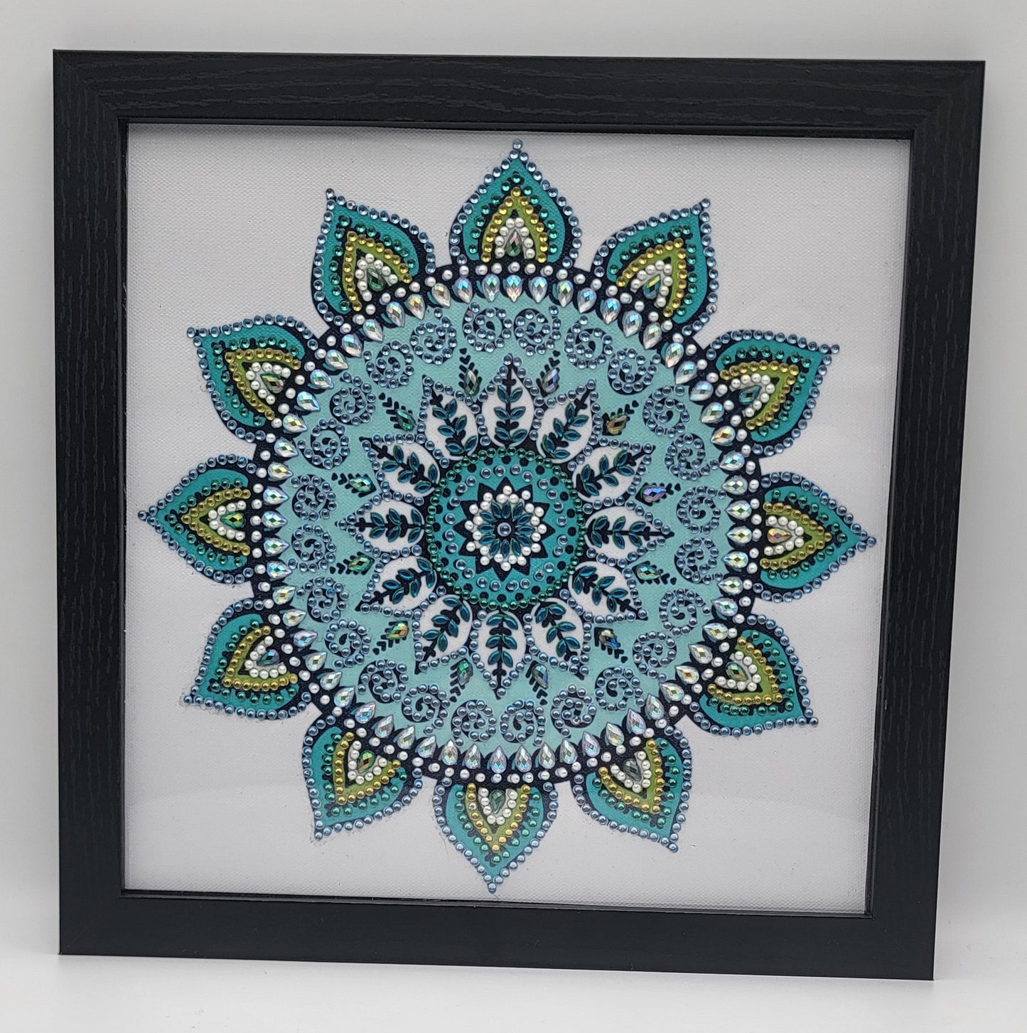 Completed And Framed Mandala Diamond Paintings