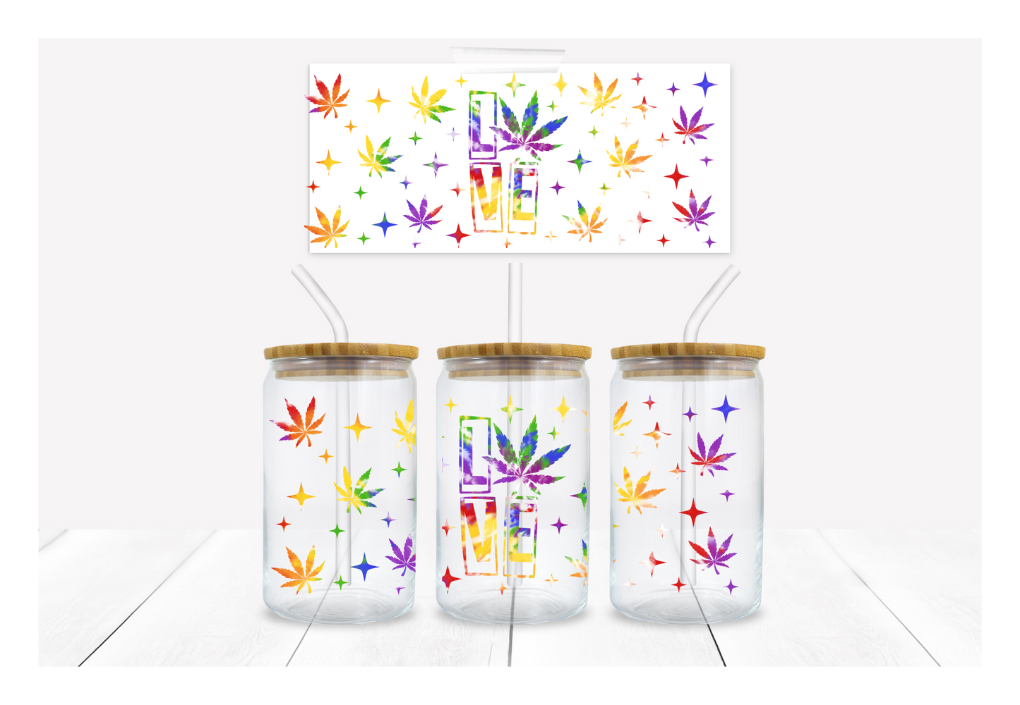 Cannabis 16oz Libbey Glass Cans